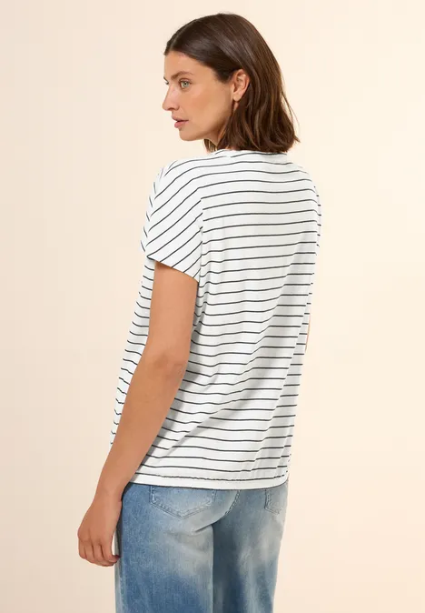 Gestreiftes Shirt vanilla white