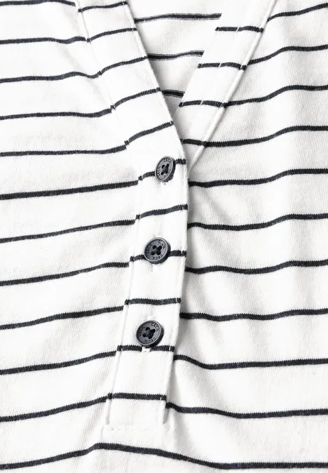 Gestreiftes Shirt vanilla white