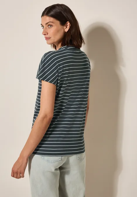 Gestreiftes Shirt slate khaki