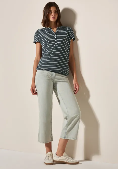 Gestreiftes Shirt slate khaki