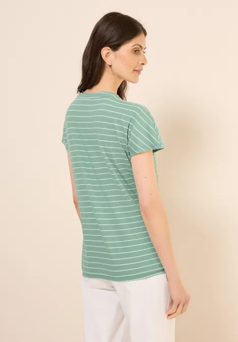 Gestreiftes Shirt matcha green