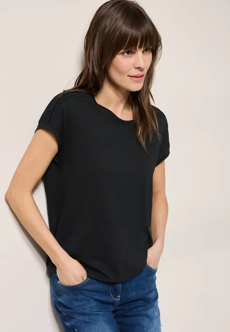 Shirt in Unifarbe Black