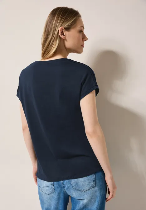 Shirt in Unifarbe universal blue