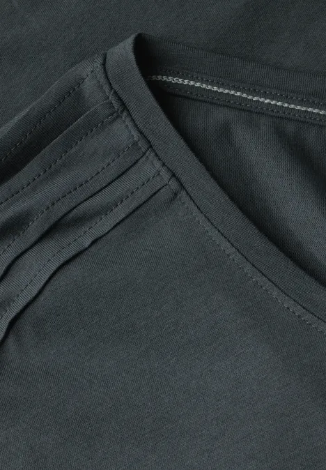 Shirt in Unifarbe slate khaki