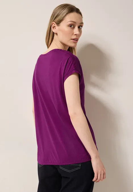 Shirt in Unifarbe anemone pink