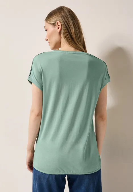 Shirt in Unifarbe matcha green