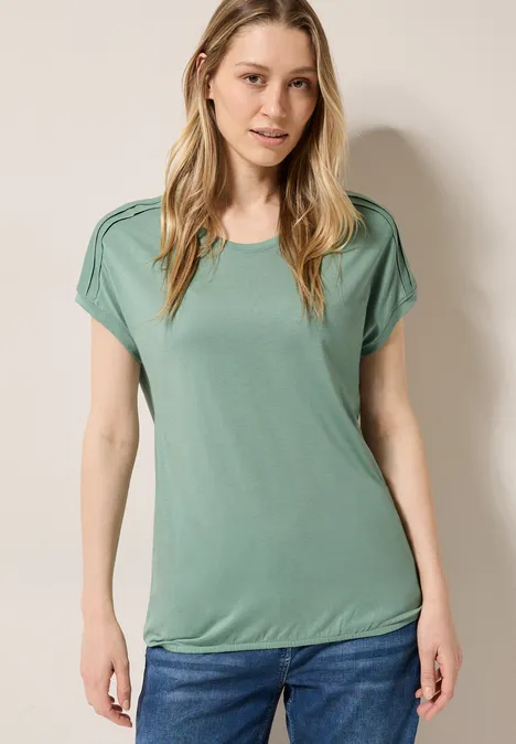 Shirt in Unifarbe matcha green