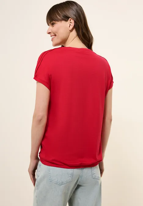 Shirt in Unifarbe glazed apple red