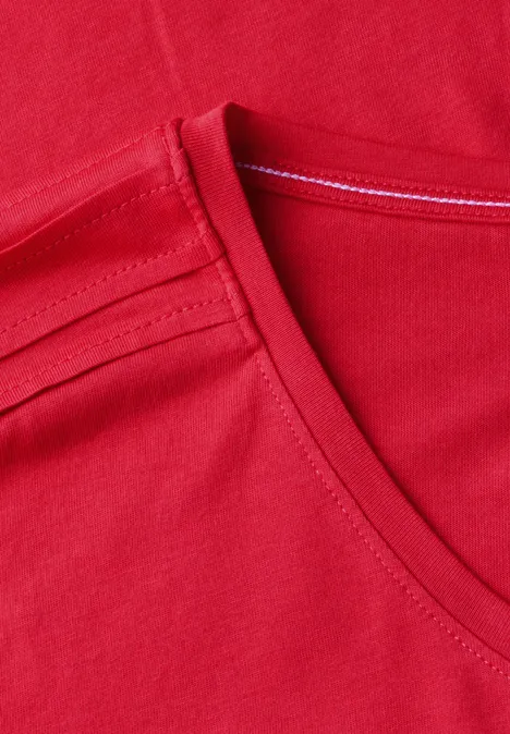 Shirt in Unifarbe glazed apple red