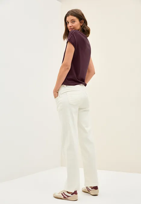 Shirt in Unifarbe mulberry red