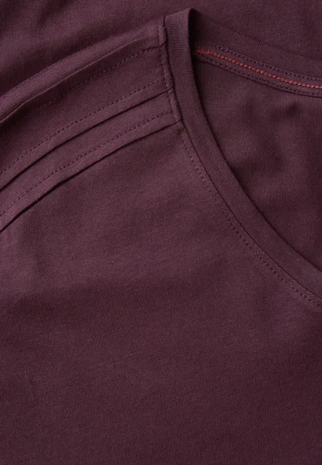 Shirt in Unifarbe mulberry red