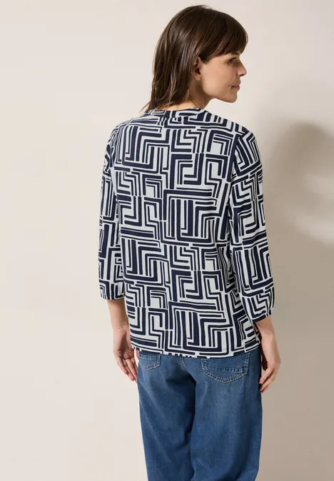 Shirt im Tunika-Look universal blue