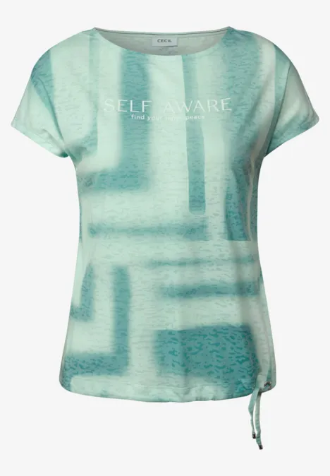 Shirt in Ausbrenner-Optik matcha green