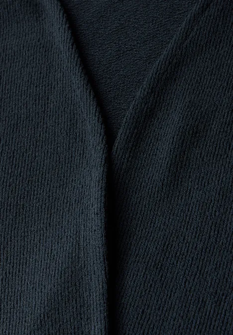 Offene Strukturjacke universal blue