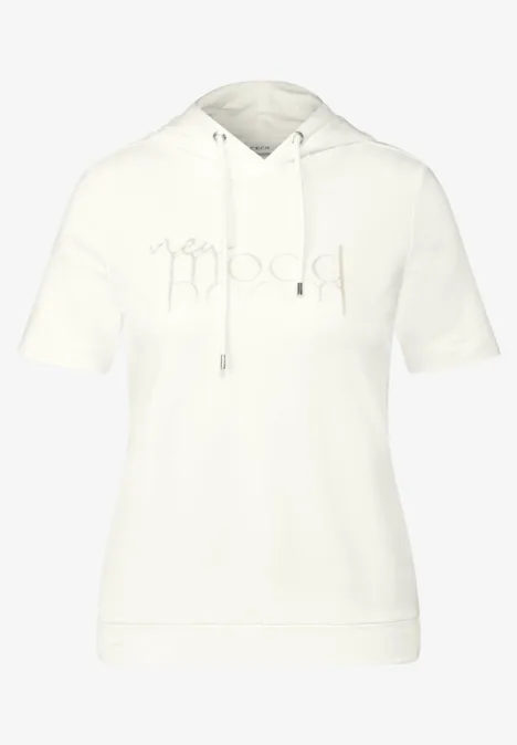 T-Shirt mit Kapuze vanilla white