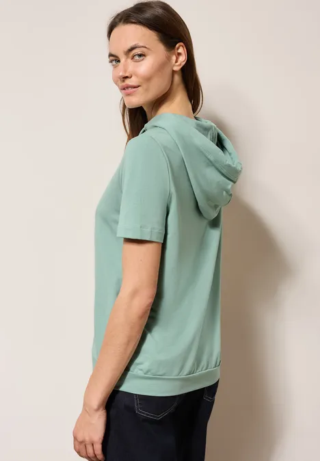 T-Shirt mit Kapuze matcha green