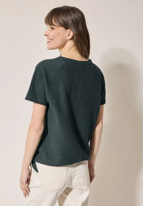 T-Shirt mit Struktur slate khaki