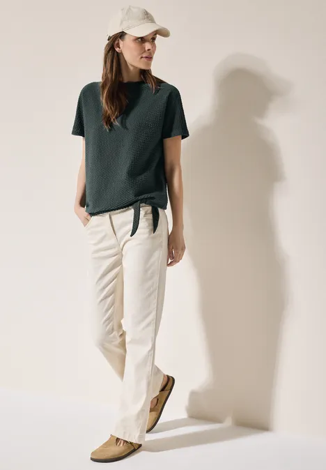 T-Shirt mit Struktur slate khaki