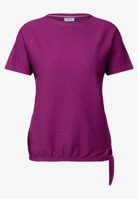 T-Shirt mit Struktur anemone pink