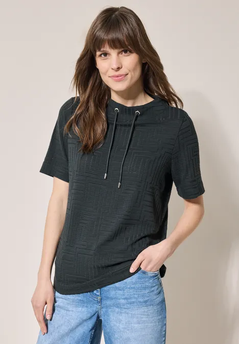 Jaquard T-Shirt slate khaki