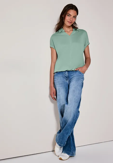 Softes Poloshirt matcha green