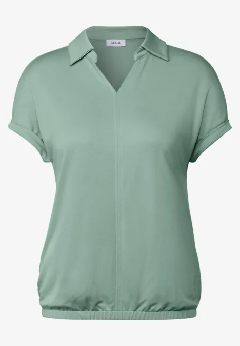 Softes Poloshirt matcha green