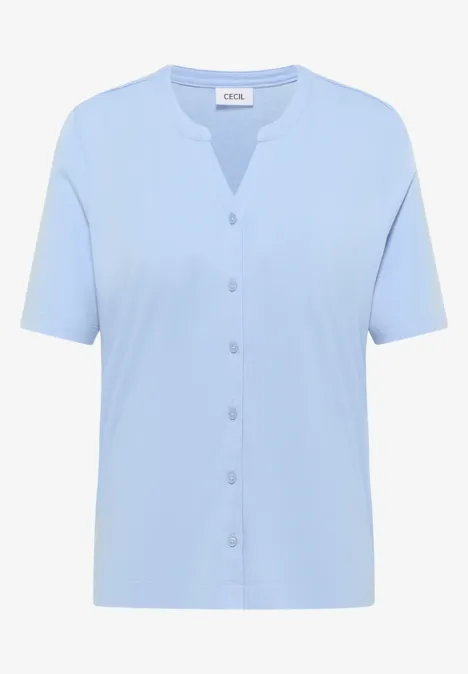 Shirt in tuniek-look light sky blue