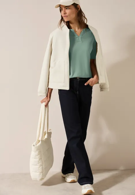Shirt im Tunika-Look matcha green