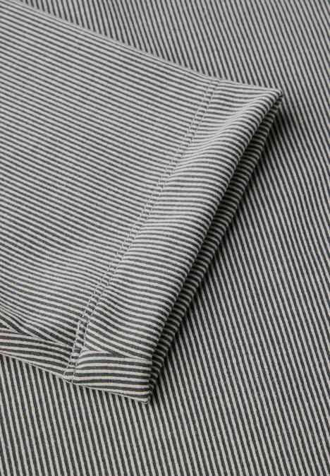 Gestreiftes Shirt slate khaki