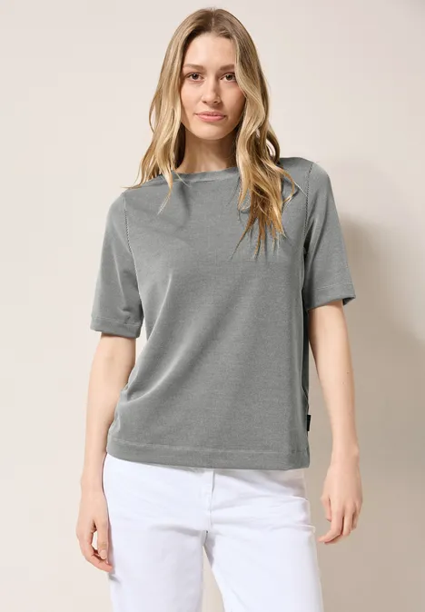 Gestreiftes Shirt slate khaki