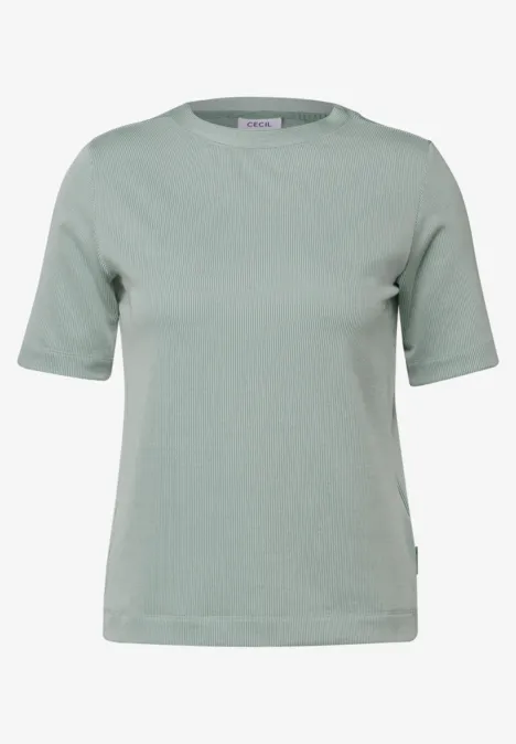 Gestreiftes Shirt matcha green
