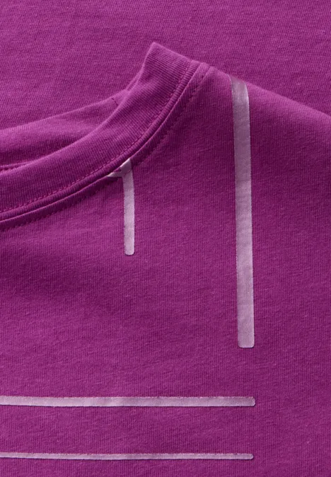 T-Shirt mit Folien-Print anemone pink