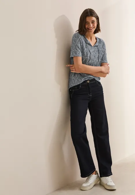 Shirt im Tunika-Look universal blue