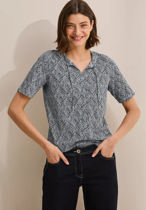Shirt im Tunika-Look universal blue