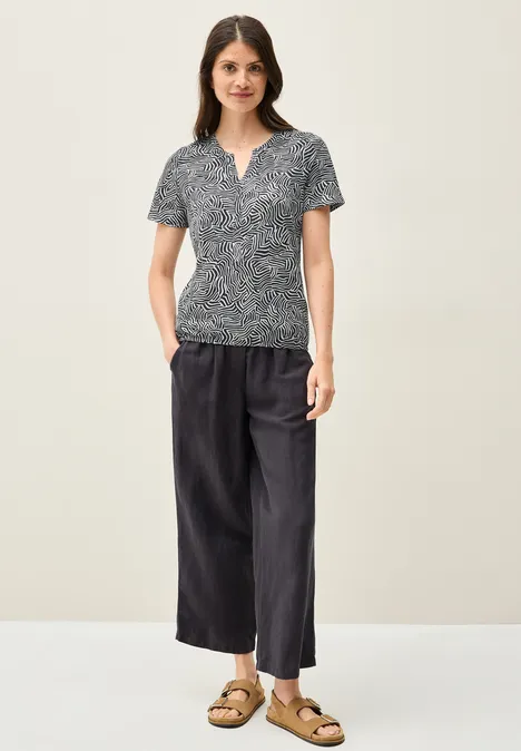 Print-Shirt im Tunika-Look volcanic grey