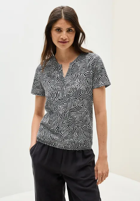 Print-Shirt im Tunika-Look volcanic grey