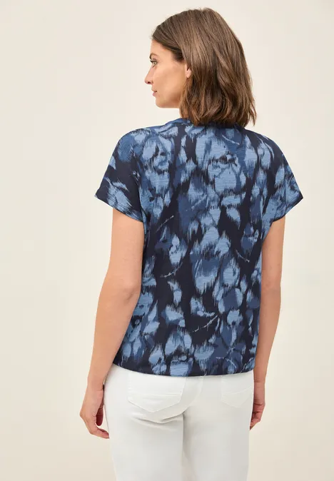 Print-Shirt im Tunika-Look universal blue