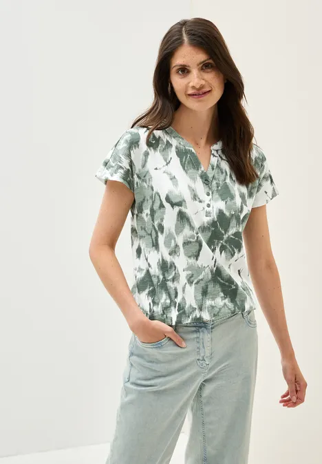 Print-Shirt im Tunika-Look dark balmy khaki