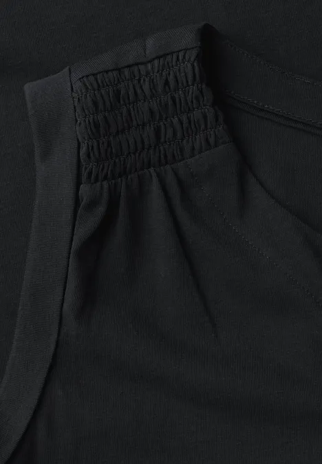 Top in Unifarbe Black