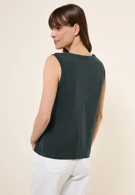Top in Unifarbe slate khaki