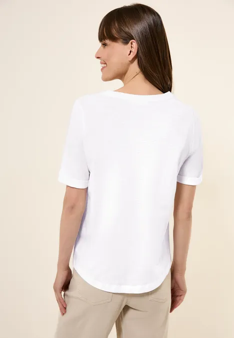 T-Shirt im Tunika-Look White