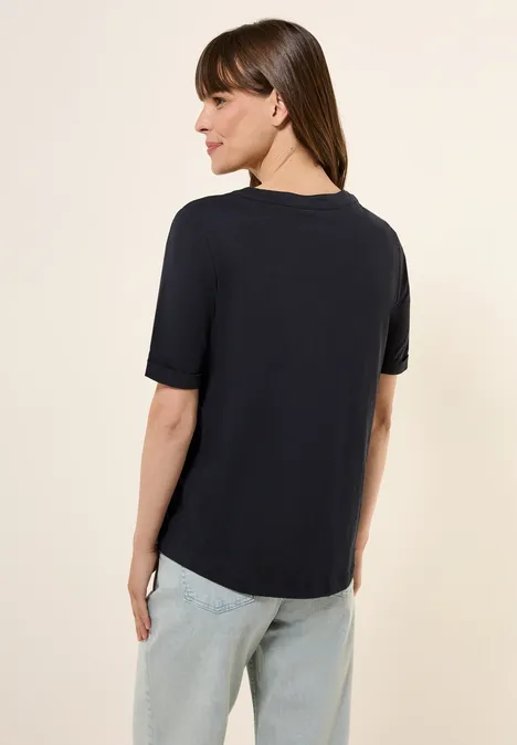 T-Shirt im Tunika-Look Black