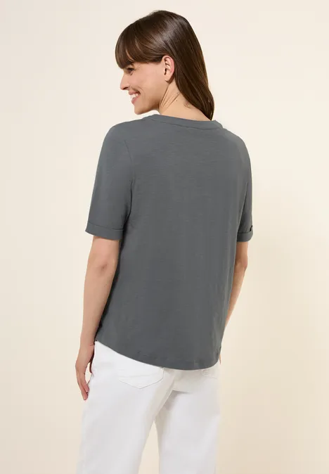T-Shirt im Tunika-Look graphite light grey