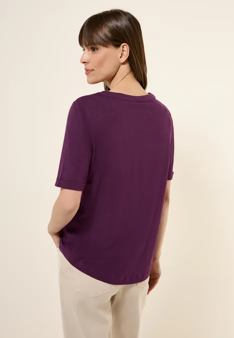 T-Shirt im Tunika-Look deep berry
