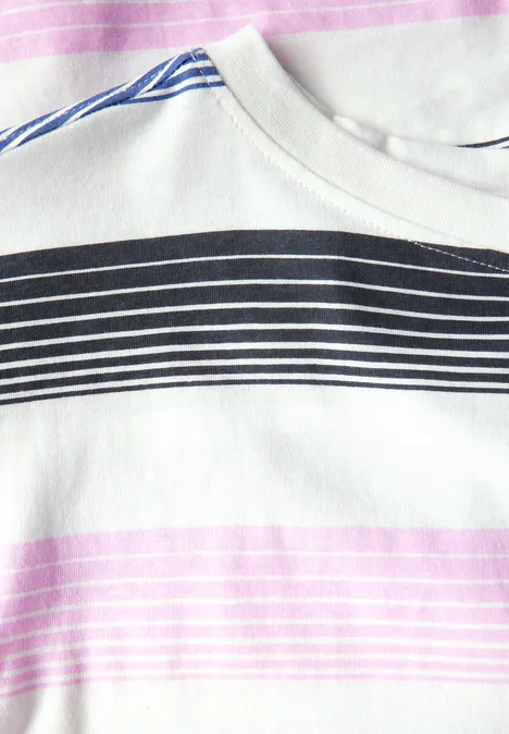Streifenshirt mit Bändern vanilla white
