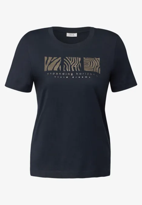 T-Shirt mit Frontprint universal blue