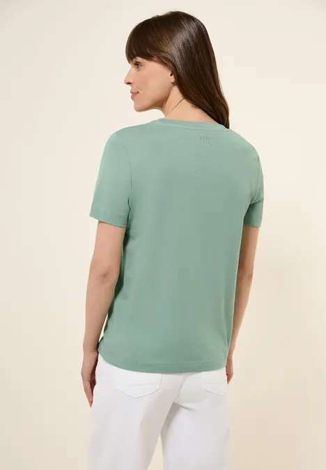 T-Shirt mit Frontprint matcha green