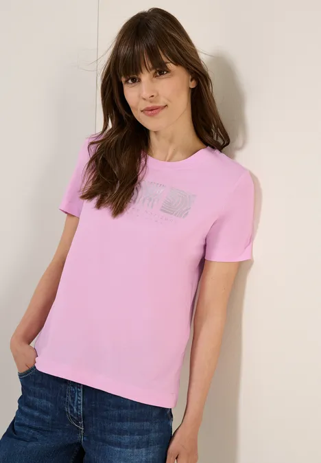 T-Shirt mit Frontprint cherry blossom pink