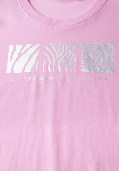 T-Shirt mit Frontprint cherry blossom pink