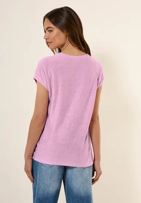Shirt mit Stick-Muster cherry blossom pink
